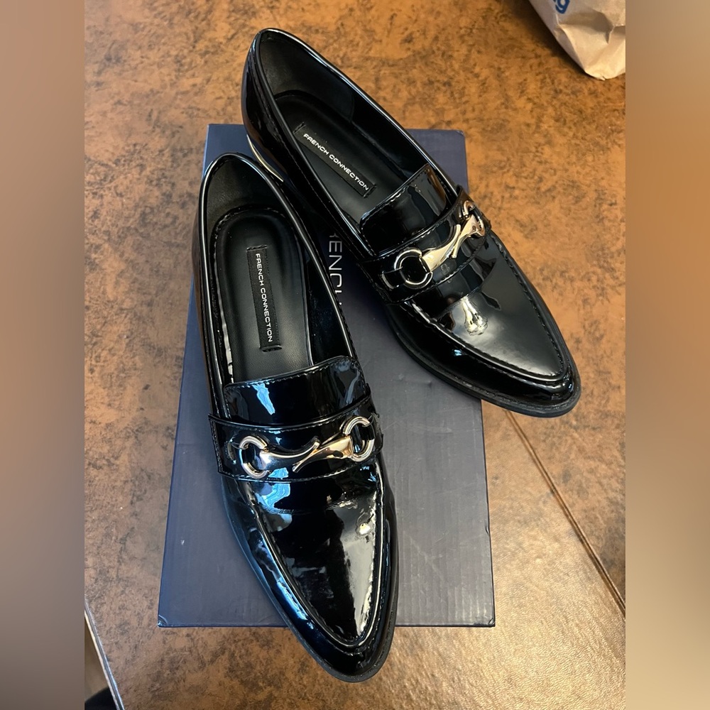 French Connection Patent Leather Slip-On Loafers